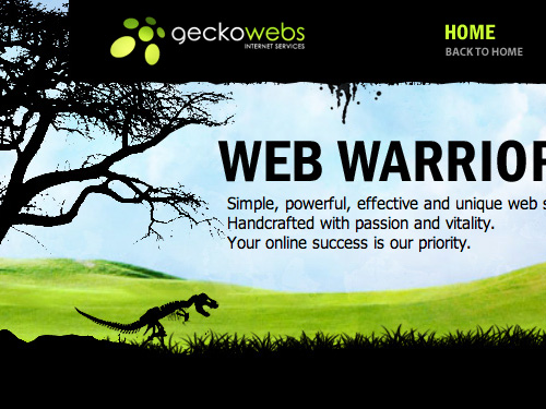 portfolio thumbnail for Gecko Webs website